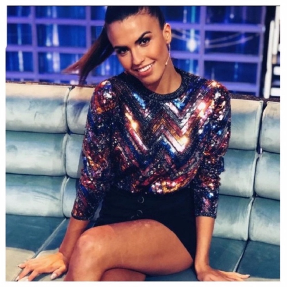 Zara Multicolored Sequin sweater